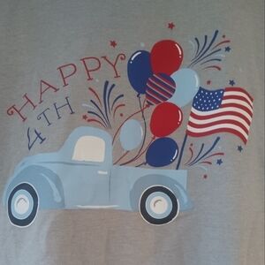 Women's 4th of July 4th Gray Shirt Size Large July Fourth of July